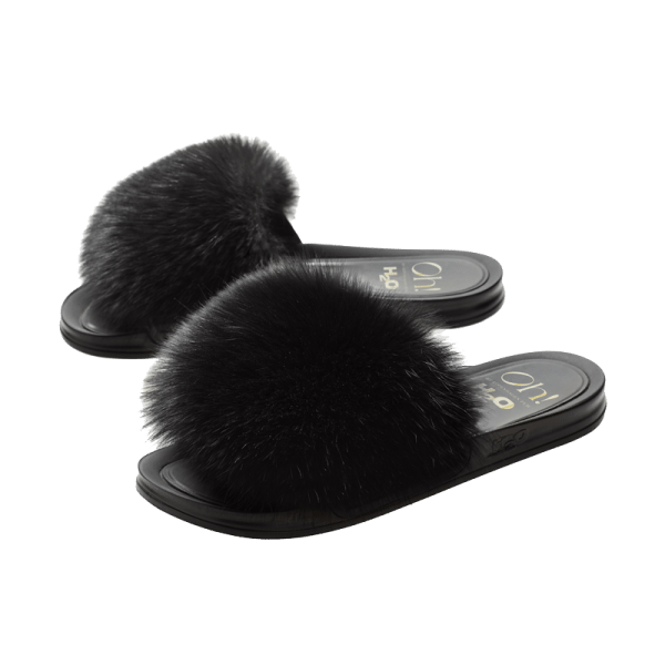 Foxy Fox Black Slipper